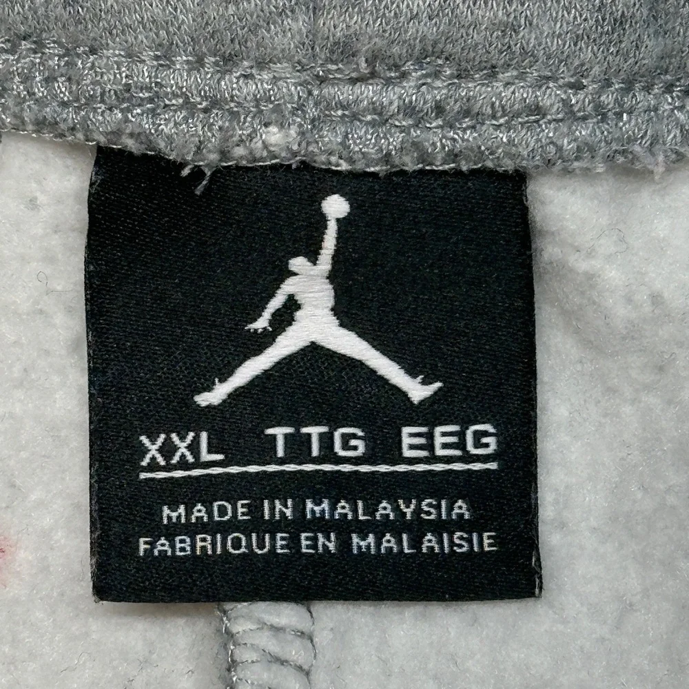 Jordan Gray Fleece Sweatpants XXL Jumpman Logo Athletic Joggers GUC